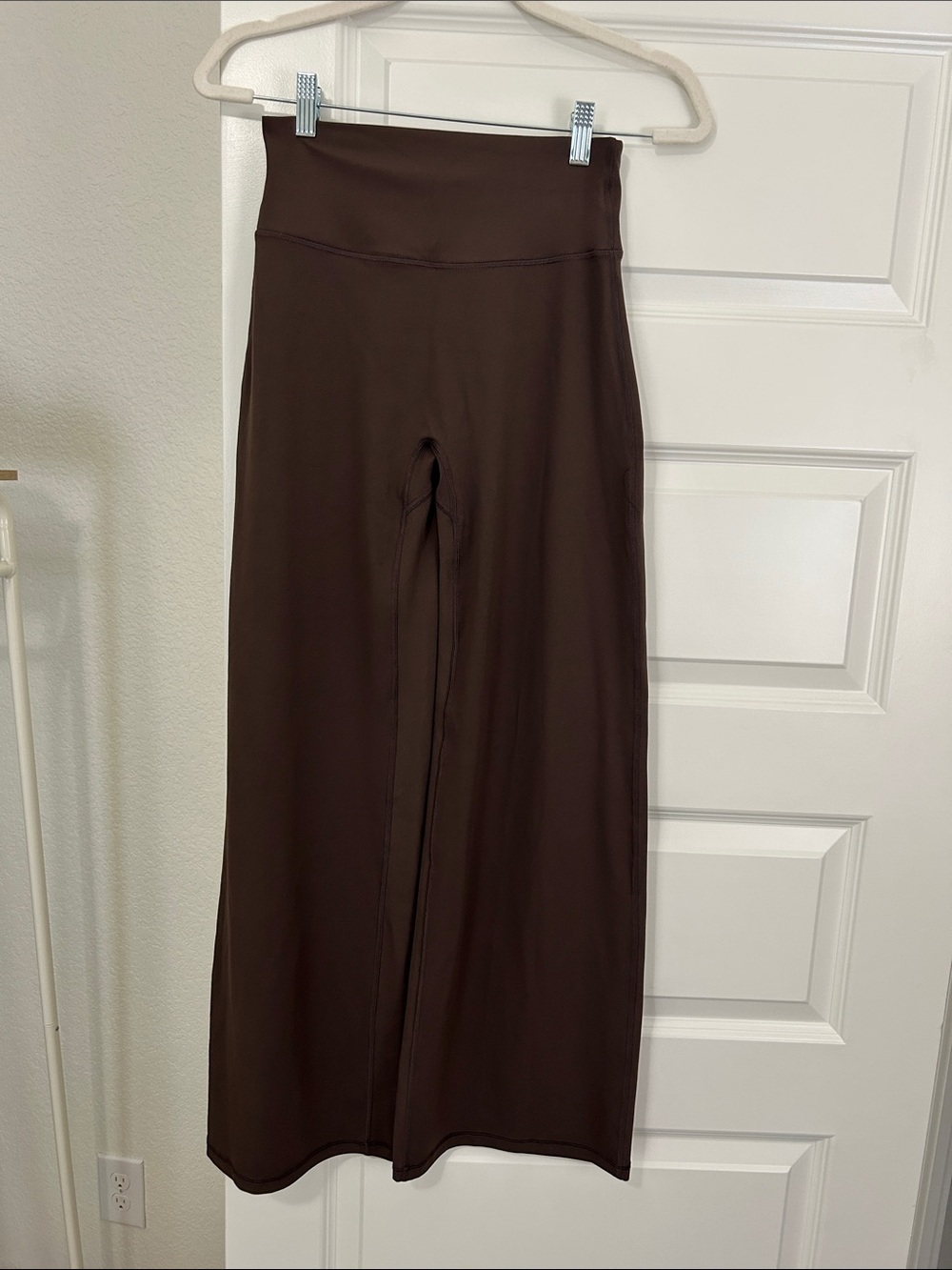 High-Waist Brown Women's Flare leggings
